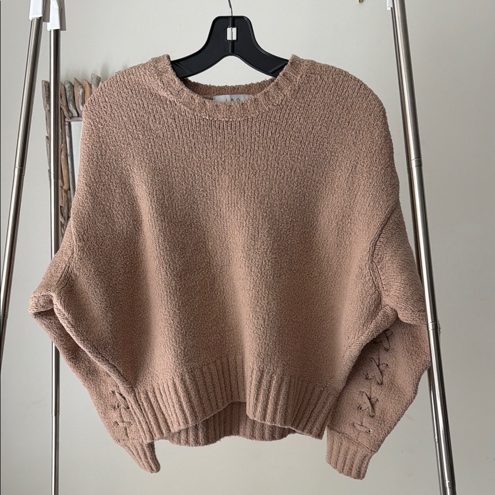 IRO Cropped Bateau Neckline Sweater Neutrals